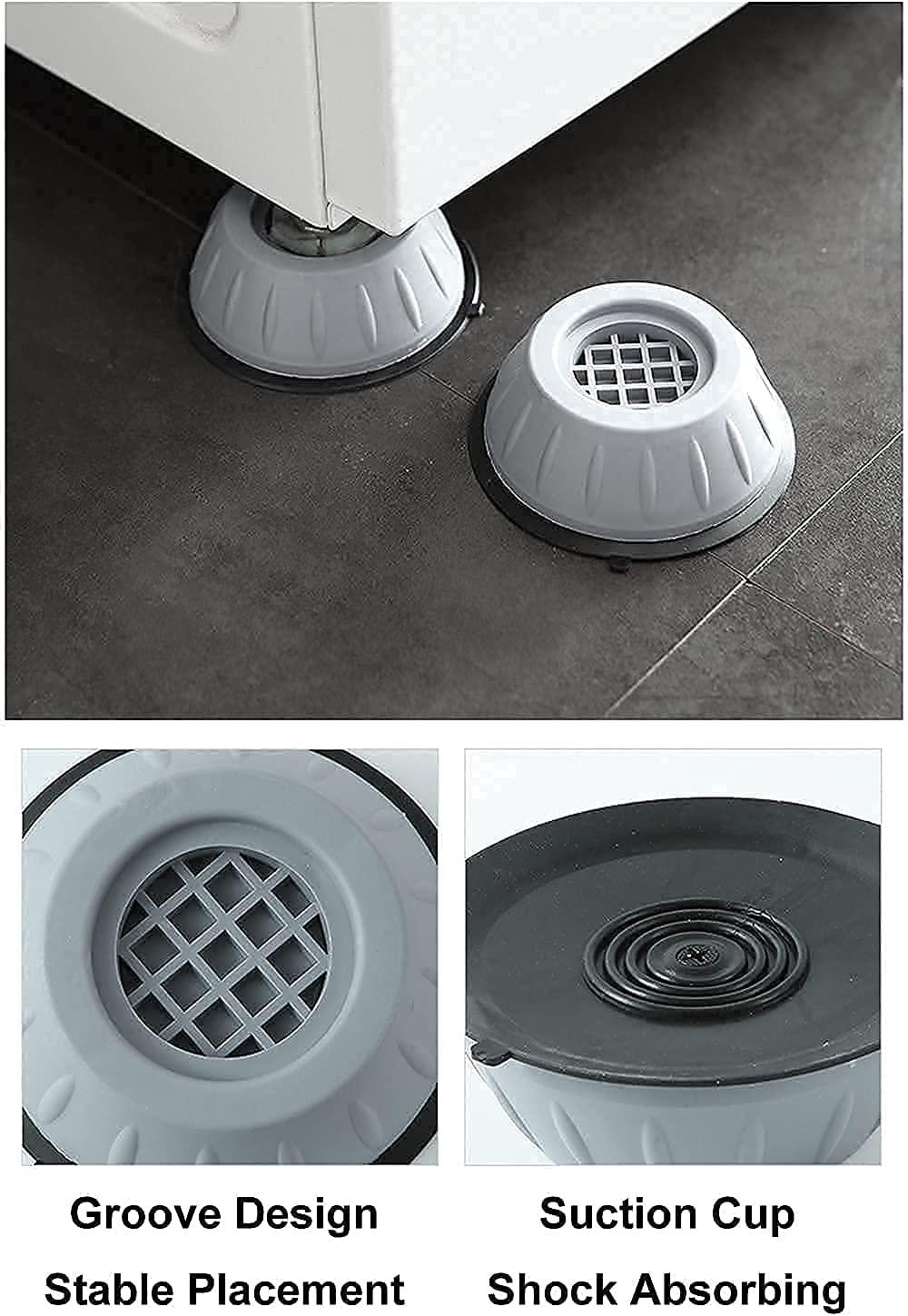 Anti Vibration Pad-Anti-vibration Pads For Washing Machine - `4 Pcs Shock Proof Feet For Washer