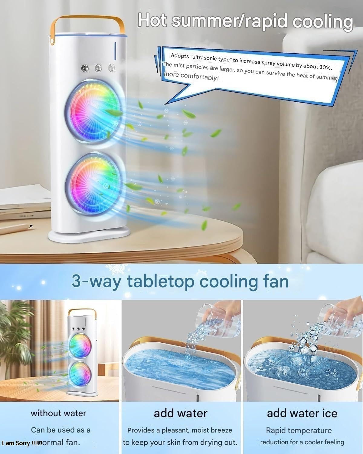 Double Ended Spray Fan Desk Fan with Mist Office and home zsx18 Double Ended Spray Fan Desk Fan with Mist Office and home DCF16 USB Fan