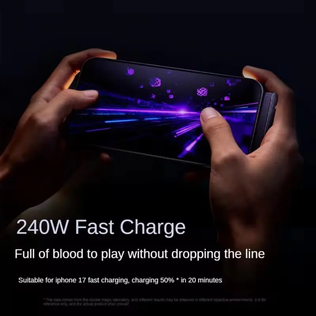 New Design 5ft 2-in-1 240W Fast Charging Type-C Nylon Braided Cord Phone Stand 90 Elbow 360 Rotation Multi-Angle Compatible